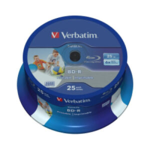 Blu-Ray Verbatim BD-R SL 6× 25GB  Printabilni ,25kom/spindle