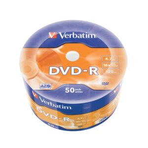 DVD-R Verbatim 4.7GB 16× Matt Silver 50 pack wrap