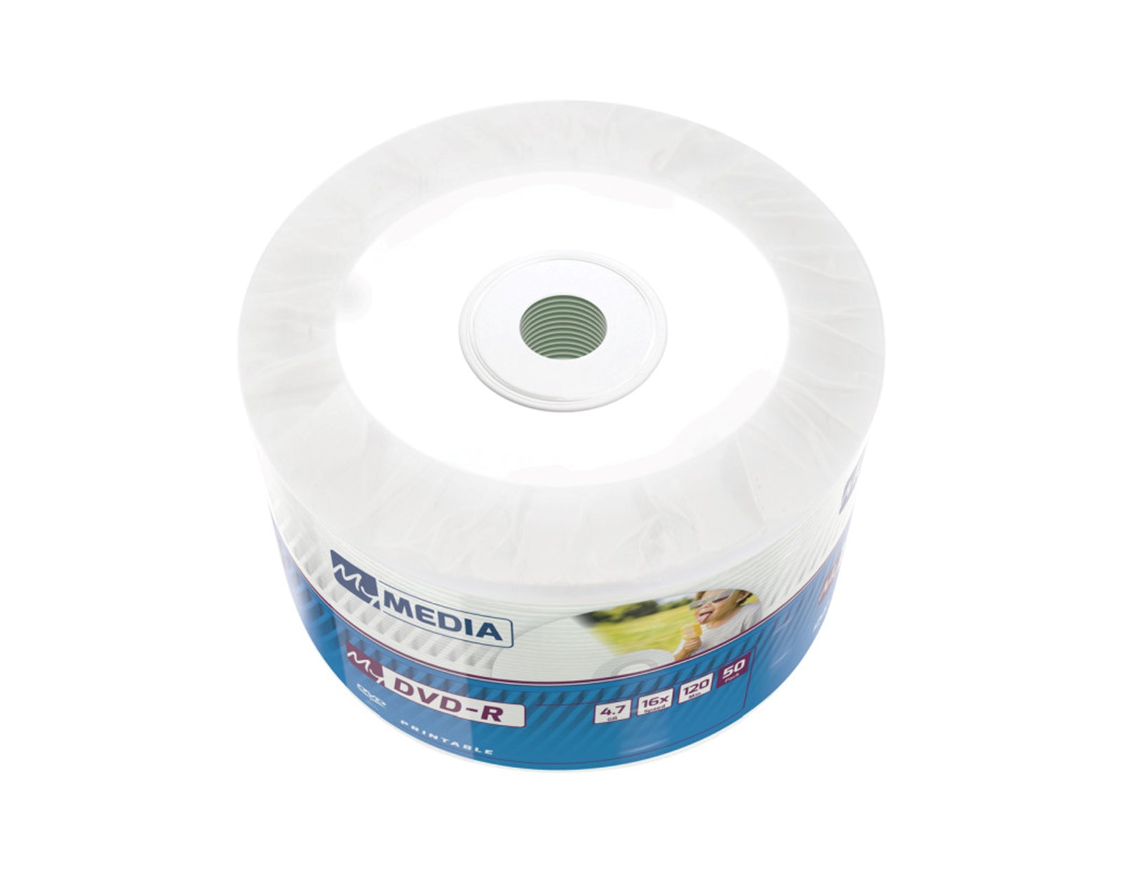 DVD-R MyMedia 4.7GB 16× InkJet printabilni, Wrap pak. 50 kom.