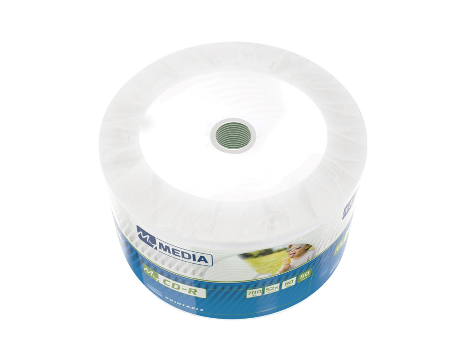 CD-R MyMedia 700MB 52× Wide printabilni, Wrap pak. 50 kom.