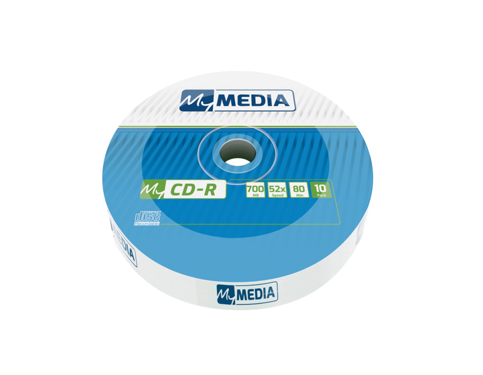 CD-R MyMedia 700MB 52× Matt Silver, Wrap pak. 10 kom.