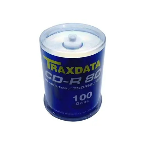 CD-R Traxdata 700MB 52× Silver, 100 kom/ Spindl