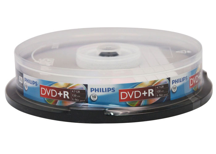 DVD+R Philips 4.7GB, 16×, 10 kom / Spindl