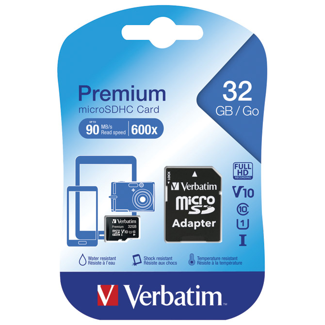 Micro SDHC 32GB memorijska kartica Premium Verbatim