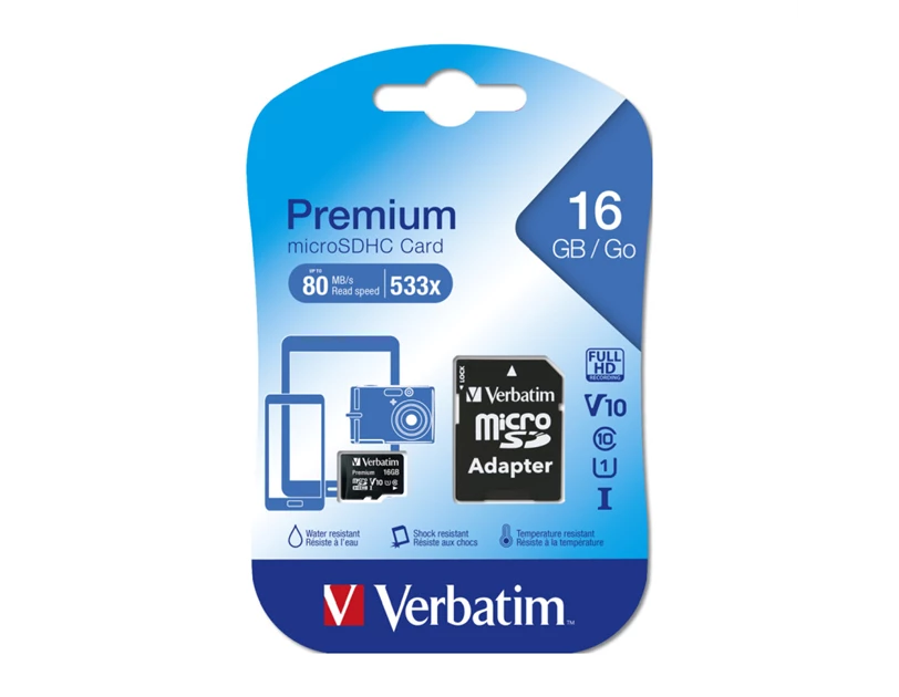 Micro SDHC 16GB memorijska kartica Premium Verbatim