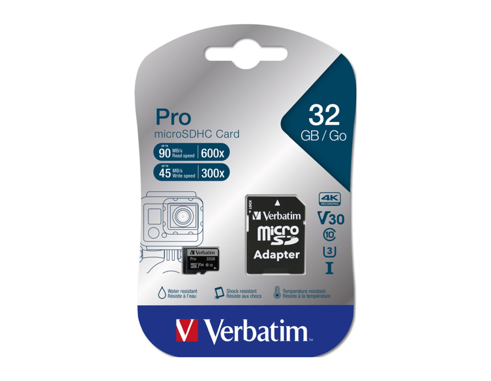 Micro SDHC Pro 32GB memorijska kartica,U3, A2, V30, Verbatim