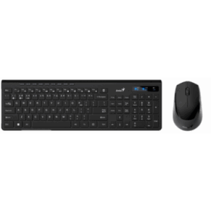 Genius SlimStar 8230, bež. tipkovnica i miš,silent Crna