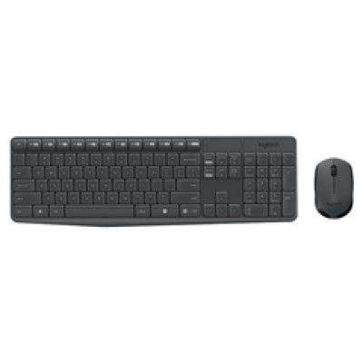 Logitech MK235 bežična tipkovnica+miš, USB, crna