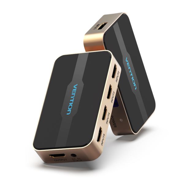 HDMI Switch 5 In 1 Out Gold