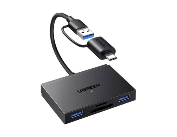 UGREEN 4-portni USB-C/A HUB 2xUSB-A, 1xSD, 1xTF,