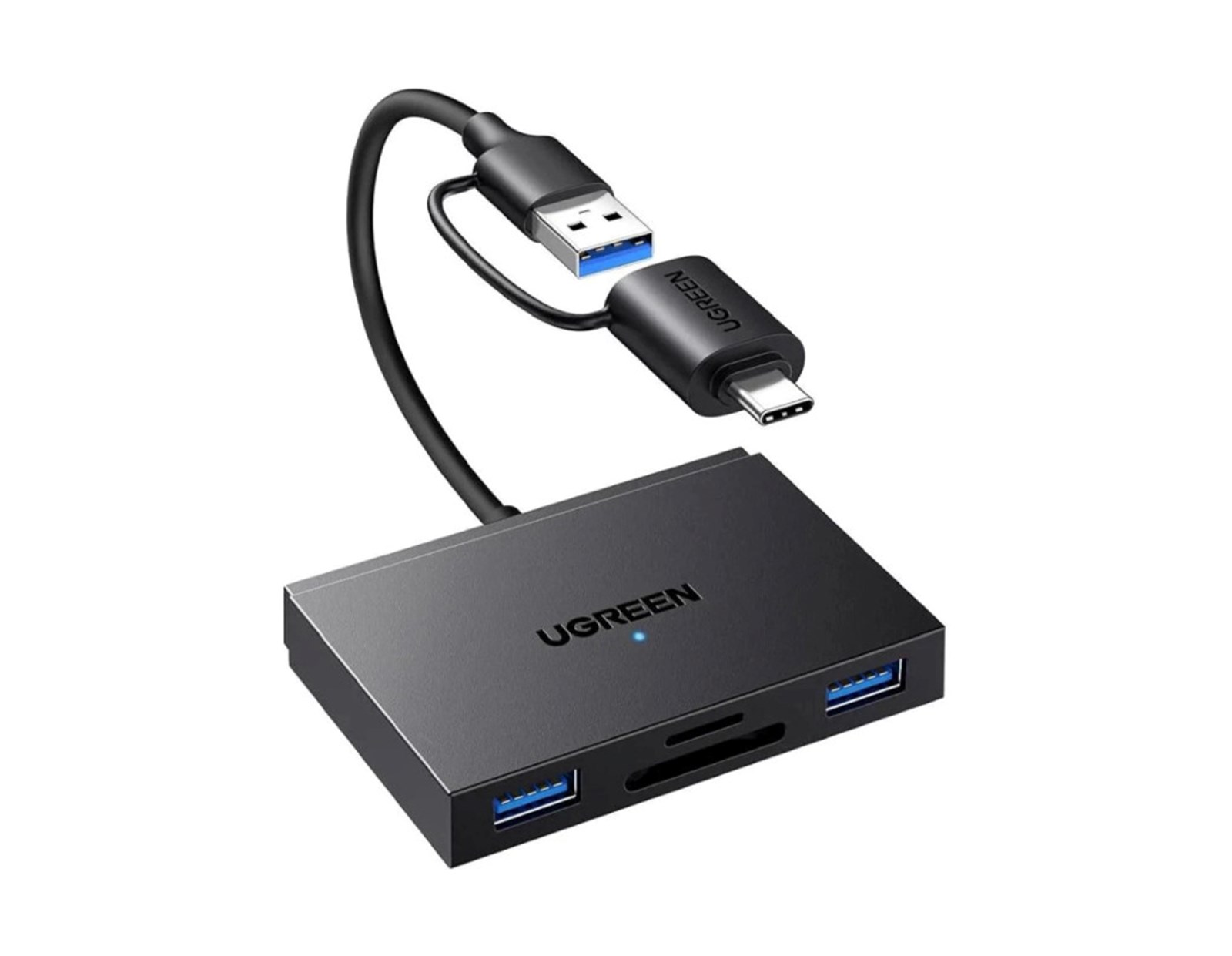 UGREEN 4-portni USB-C/A HUB 2xUSB-A, 1xSD, 1xTF,