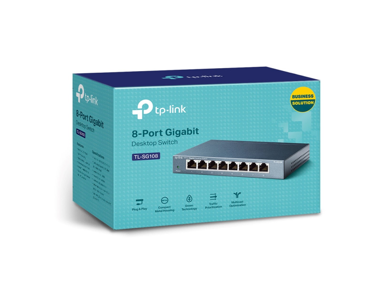TP-Link 8-port Gigabit Desktop preklopnik (Switch), 8×10/100/1000M RJ45 ports, metalno kućište