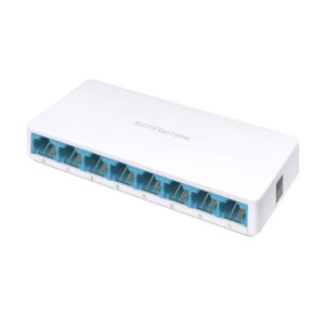 Mercusys 8-port mini Desktop preklopnik (Switch), 8×10/100M RJ45 ports, plastično kućište