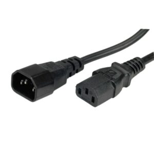 Naponski kabel PC-Monitor, IEC320 C14-C13 10A, M/F, 1.8m, crni