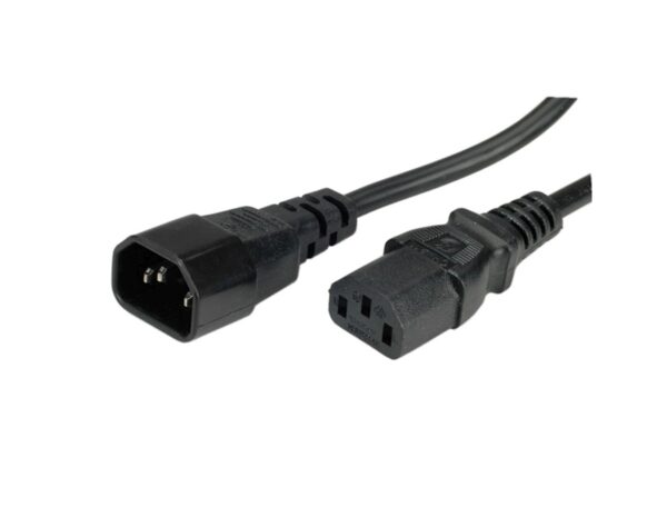 Naponski kabel PC-Monitor, IEC320 C14-C13 10A, M/F, 1.8m, crni