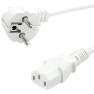 Naponski kabel, ravni IEC320 C13, 1.8m, bijeli