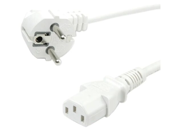 Naponski kabel, ravni IEC320 C13, 1.8m, bijeli