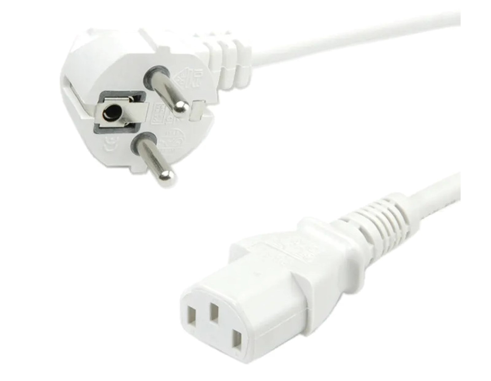 Naponski kabel, ravni IEC320 C13, 1.8m, bijeli