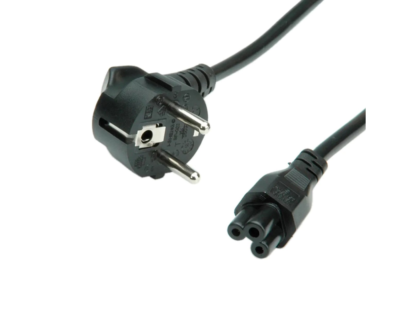 Naponski kabel 3-polni, ravni Compaq IEC320 C5, 1.8m, crni