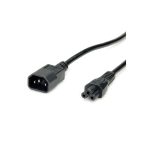 Naponski kabel, IEC320 C14-C5, M/F, 1.8m, crni