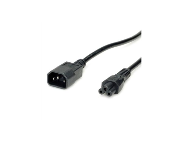 Naponski kabel, IEC320 C14-C5, M/F, 1.8m, crni