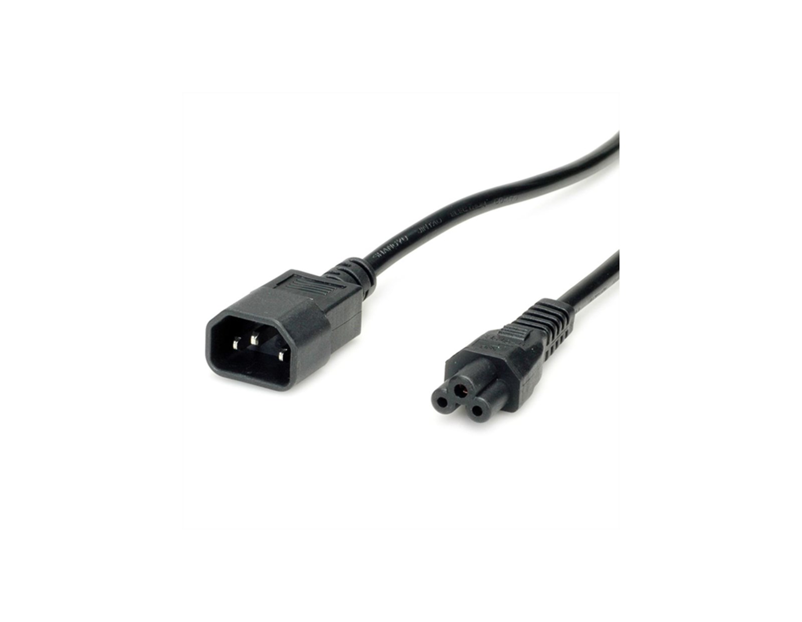 Naponski kabel, IEC320 C14-C5, M/F, 1.8m, crni