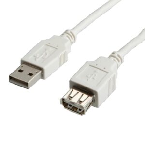 Produžni USB kabel, USB2.0, 3.0m, bež