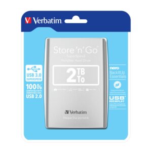 Verbatim 2.5" Store'n'Go 2TB vanjski HDD, USB3.0 Gen1 srebrni
