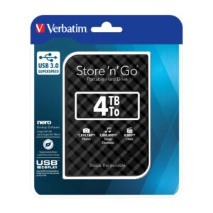 Verbatim 2.5" Store'n'Go 4TB vanjski HDD, USB3.0 Gen2, crni