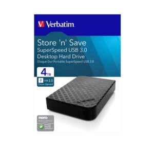 Verbatim 3.5" Store'n Save 4TB vanjski HDD, USB3.0 Gen2, crni