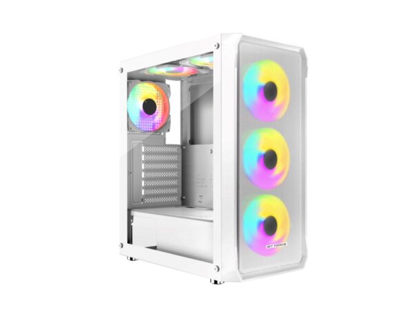 Bit Force SWAN ARGB-4 Gaming Midi Tower ATX kućište bez napajanja, bijelo