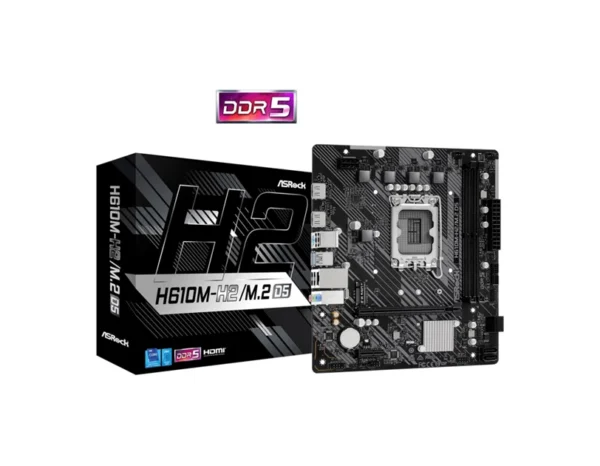 ASRock MB H610M-H2/M.2 D5 S.1700,2× DDR5/5600MHz, PCIe 4.0, G-LAN, 2×HDMI, mATX