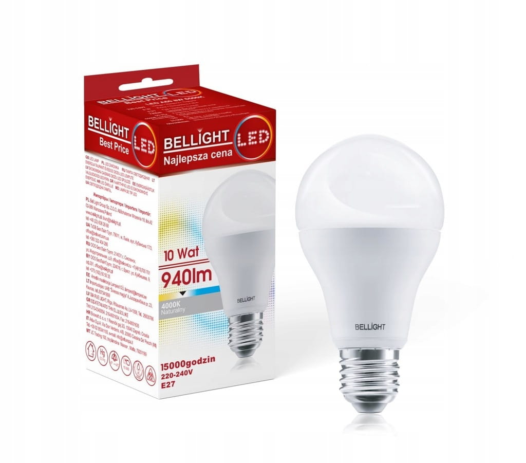 Žarulja E27 LED 10W , 4000K ,900lm, A60