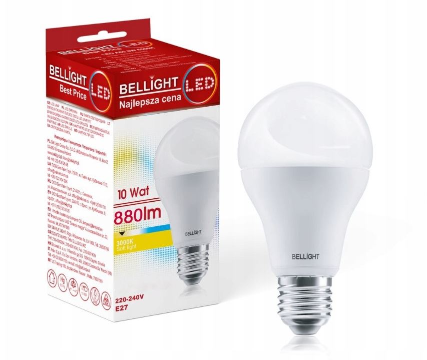 Žarulja E27 LED 10W , 3000K, A60