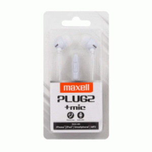 Maxell Plugz + mic slušalice, bijele