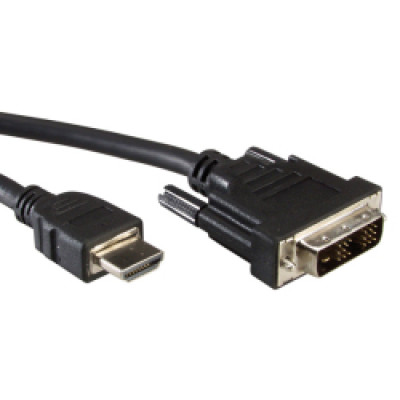Kabel DVI -HDMI , DVI-D (18+1) - HDMI, M/M, 3.0m, crni
