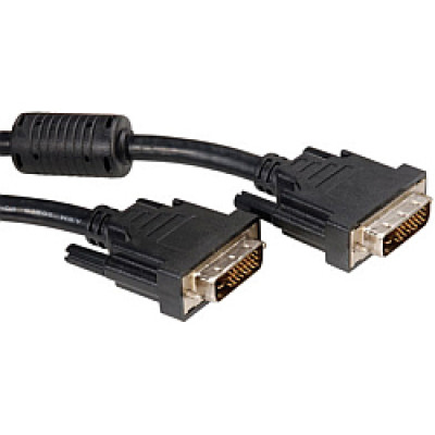 Kabel DVI , DVI-D (24+1) Dual Link, M/M, 3.0m, crni