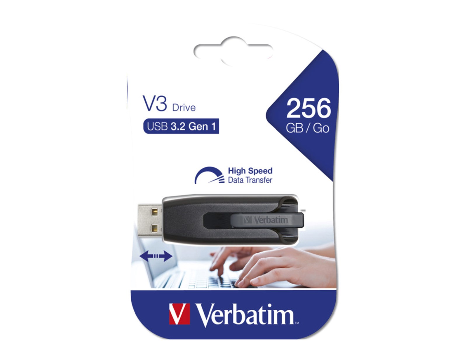 USB Stik 256GB ,V3, USB3.2 Gen1,Verbatim