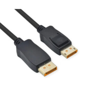 Kabel DisplayPort v2.1, 10K 60Hz, 54Gbit/s, UHBR13.5, DP-DP, M/M, crni, 3 m, Roline