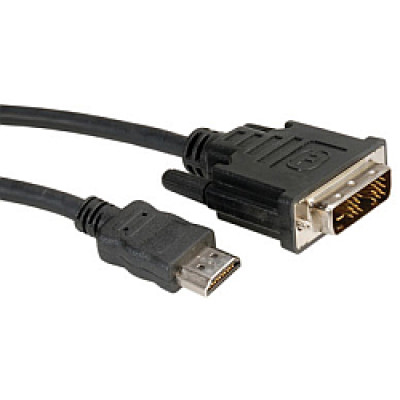 Kabel DVI, DVI-D - HDMI, M/M, 3.0m, crni