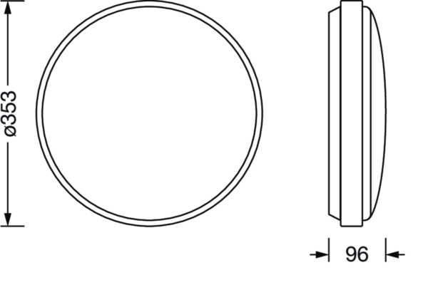 LED Plafonjera 19W /13,5 W, 840, 350mm,Nadgradna,Rondel31, Siteco - Slika 3