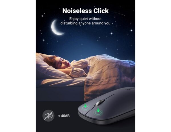 UGREEN SILENT bežični miš, 4000 DPI, USB, sivi - Slika 7