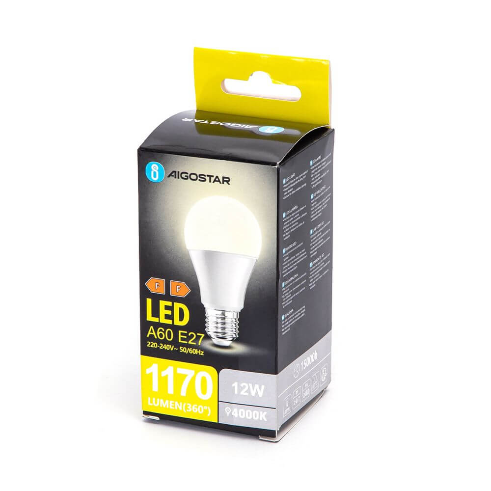 Žarulja E27 LED 12W, 4000K,1170lm, A60 ,Aigostar