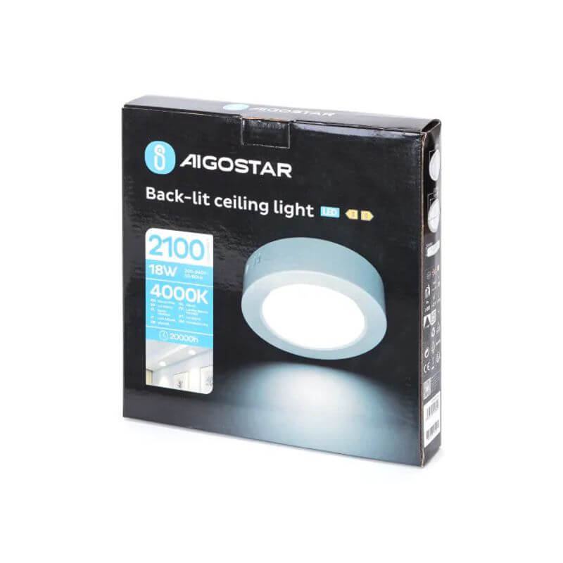 LED Plafonjera 18W, 4000K ,Nadgradna, Aigostar