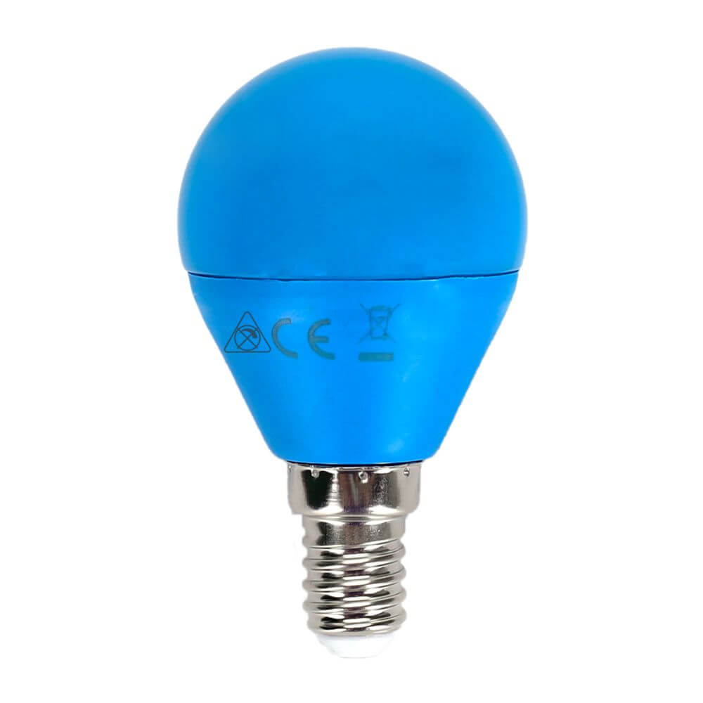 Žarulja E14 LED 4W G45 A5 kugla , Plava , Aigostar