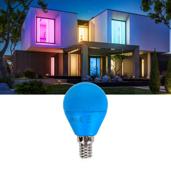Žarulja E14 LED 4W G45 A5 kugla , Plava , Aigostar - Slika 3