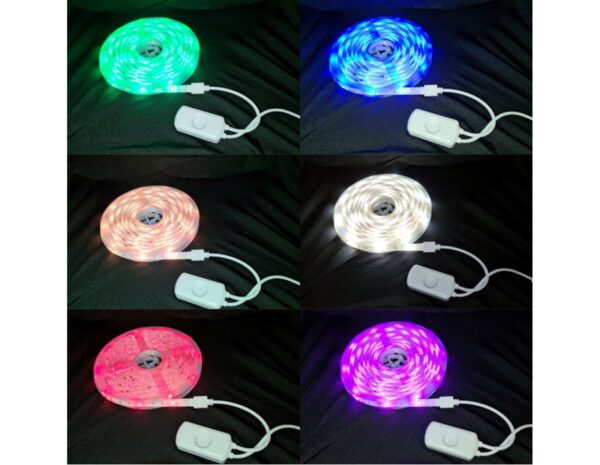 WOOX WiFi Smart LED traka RGB + toplo bijela, 5m, 24W, 150 LED, vodootporna, WooxHome app, glasovna kontrola - Alexa & Google Assistant (R5093) - Slika 6