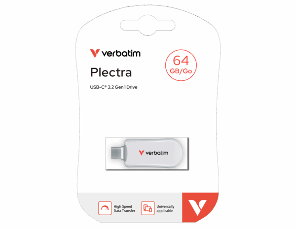 Verbatim Plectra USB-C Flash Drive 64GB, bijeli - Slika 2