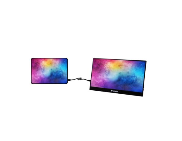 Verbatim 14" PM-14 prijenosni zaslon FHD (1920×1080) IPS, 16:9, 10ms, 250 cd/m2, 1000:1, 1×HDMI/3×USB, crni - Slika 4