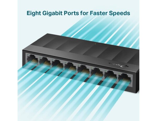 TP Link 8-port Gigabit Desktop preklopnik (Switch), 802.3X Flow Control, vanjsko napajanje,LS1008G - Slika 2